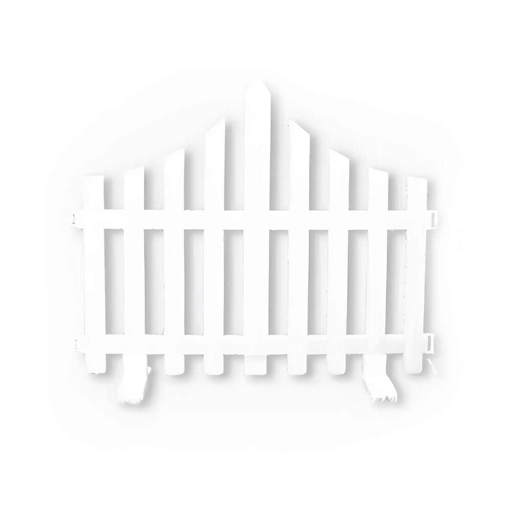 Wave-Shaped Solar LED Garden Fence 8-Pack Modern Outdoor Lighting