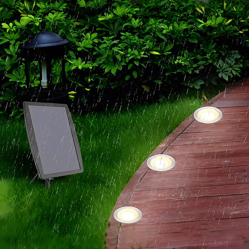 Solar LED Step Lights 8-Piece Set for Outdoor Decks & Stairs