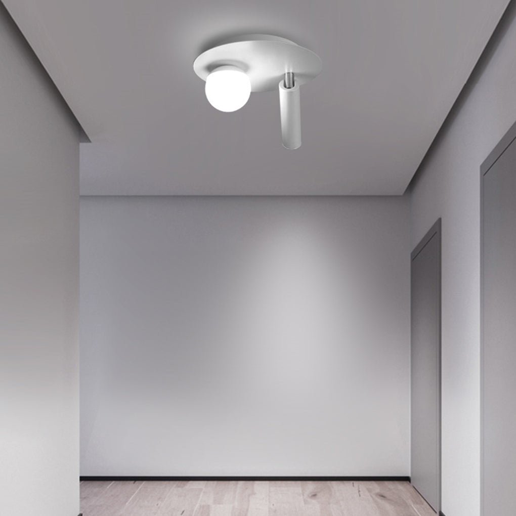8" Round Flush Mount LED Spotlight - Rotatable Modern Ceiling Light