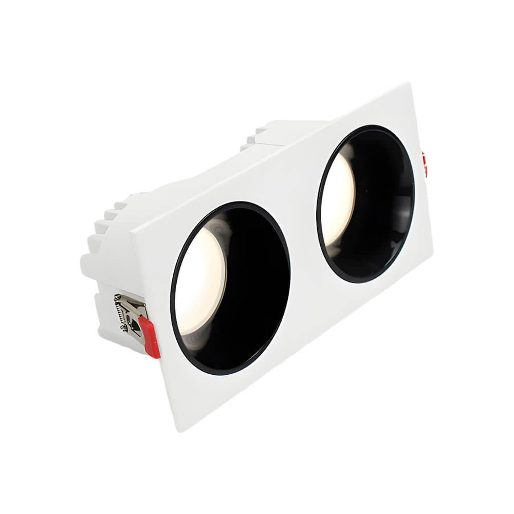 Dual-Head LED Recessed Downlight Modern Aluminum Ceiling Light