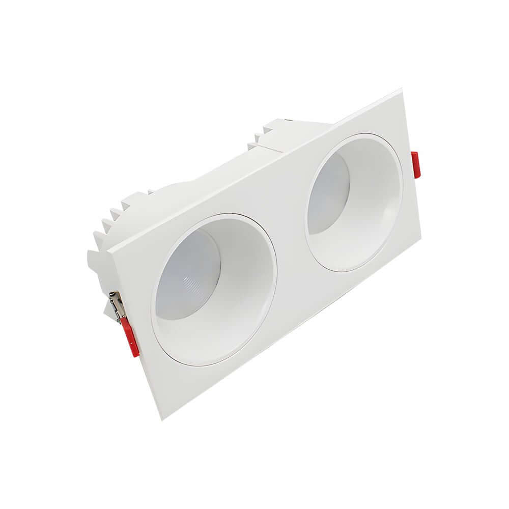Dual-Head LED Recessed Downlight Modern Aluminum Ceiling Light