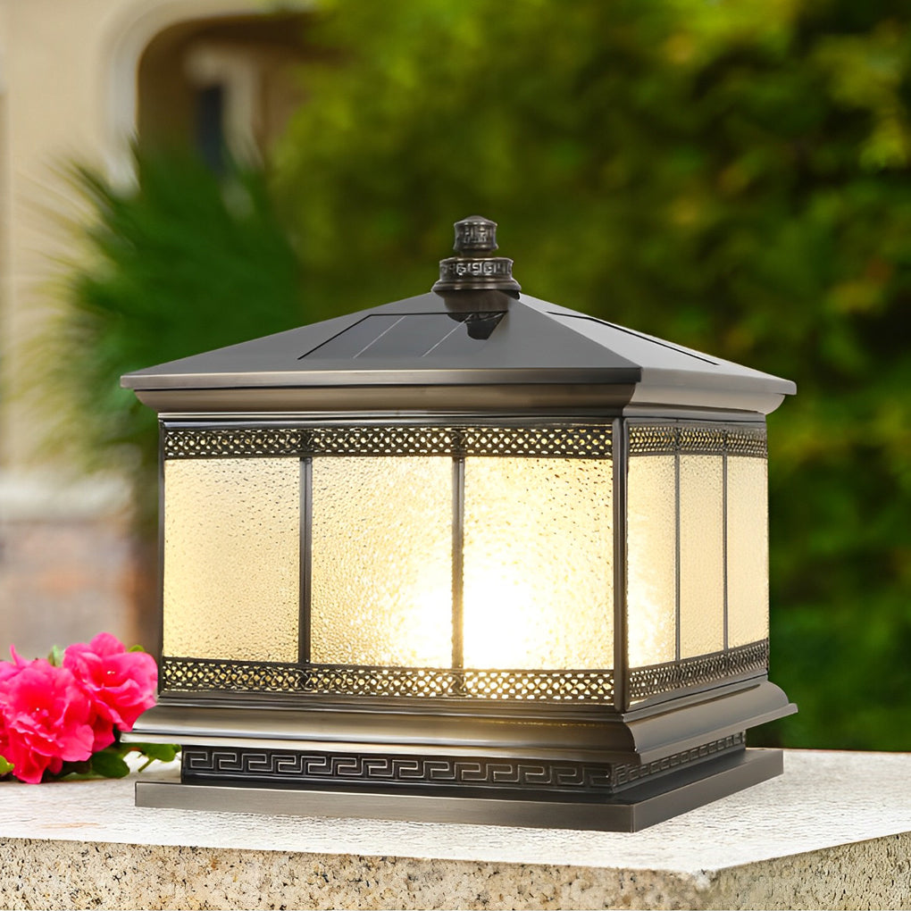 Solar Fence Post Light with Four-Step Dimming | Waterproof Outdoor