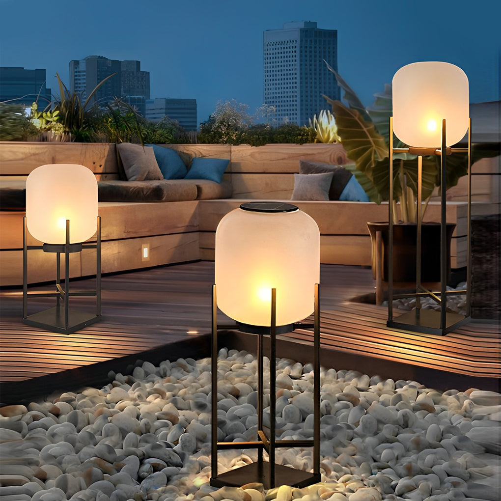 Modern Outdoor LED Floor Lamp with Stainless Steel Frame