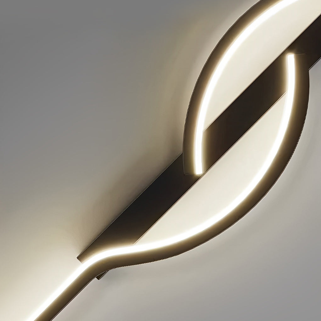 Modern Black LED Strip Wall Light with Stepless Dimming