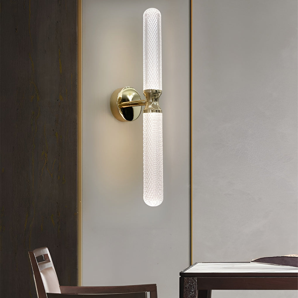 Modern LED Strip Wall Sconce with 3-Step Dimming - Acrylic & Metal