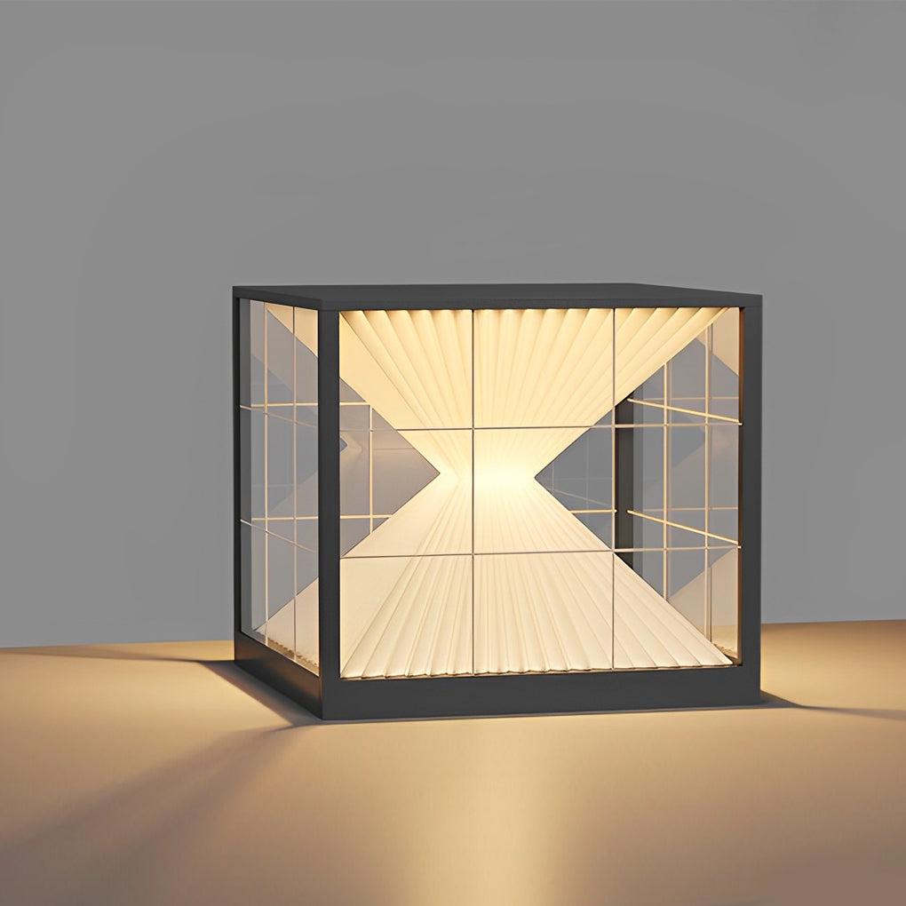 Modern Solar Fence Post Light – Hourglass LED Outdoor Pillar
