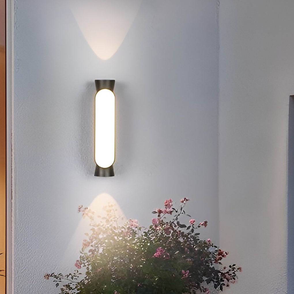 Black Aluminum Up Down Outdoor Wall Sconce IP65 Waterproof LED