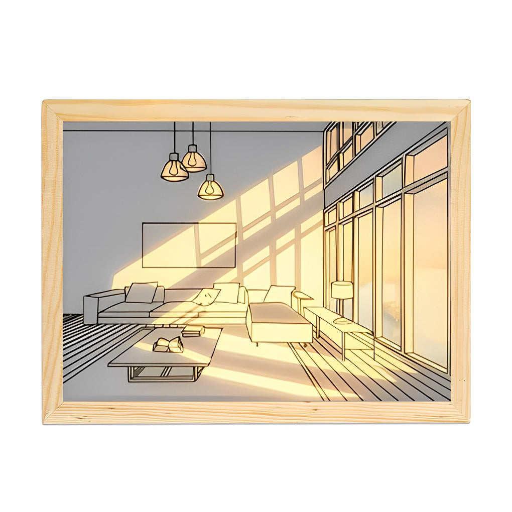 Dimmable LED Sunshine Painting Night Light with Touch Control