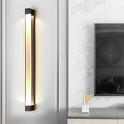 Modern Crystal Strip LED Wall Sconce with Metal Frame