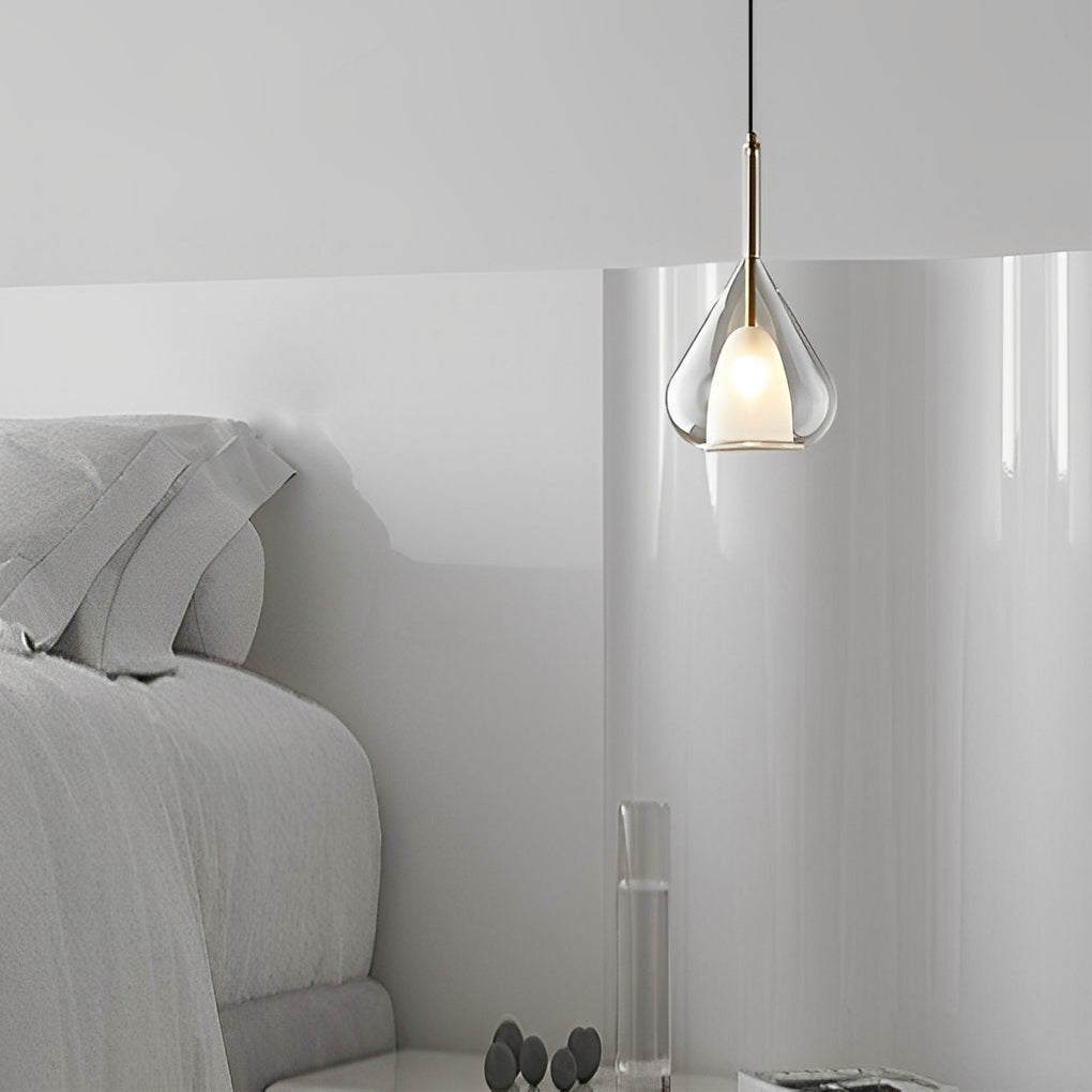 Raindrop Double Layer Glass Pendant Light Modern Nordic Chandelier