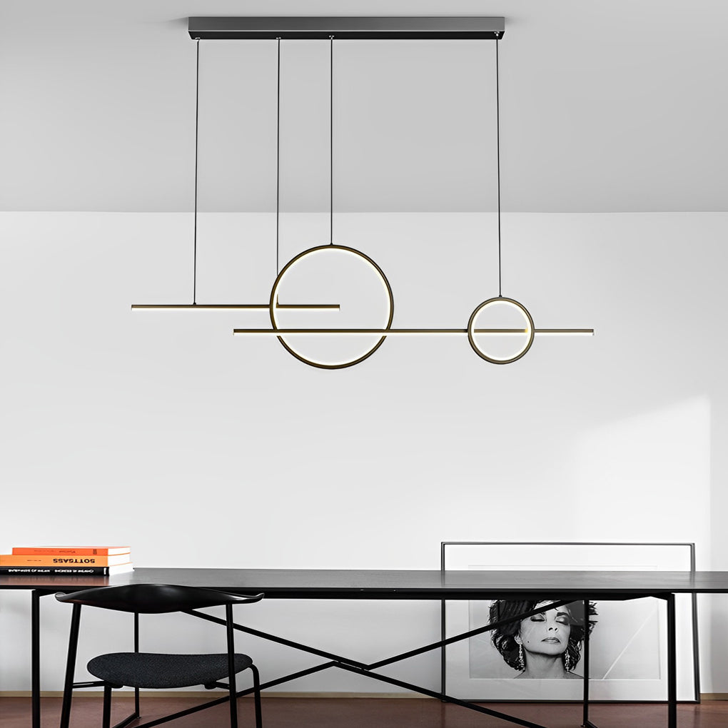 Modern Circular LED Pendant Light with Stepless Dimming