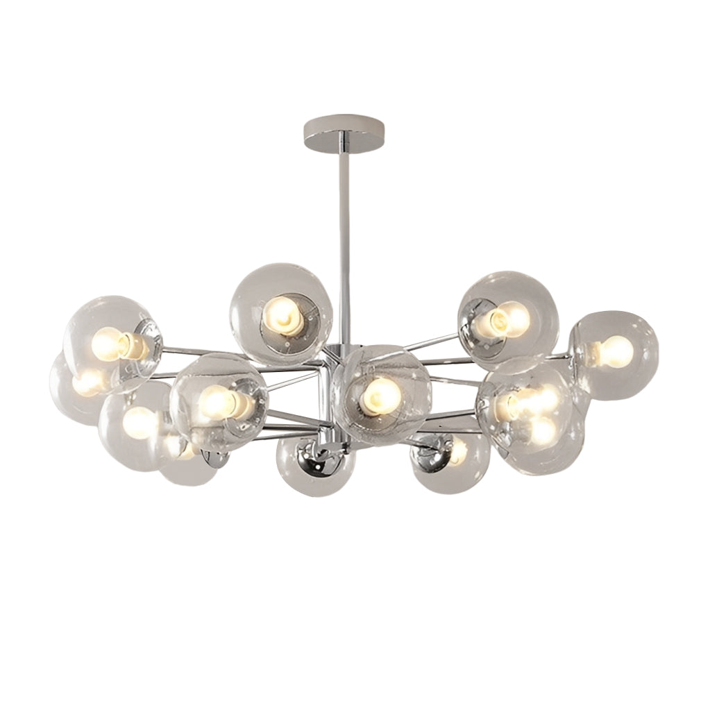 Modern Glass Molecular Chandelier with 3-Step Dimming