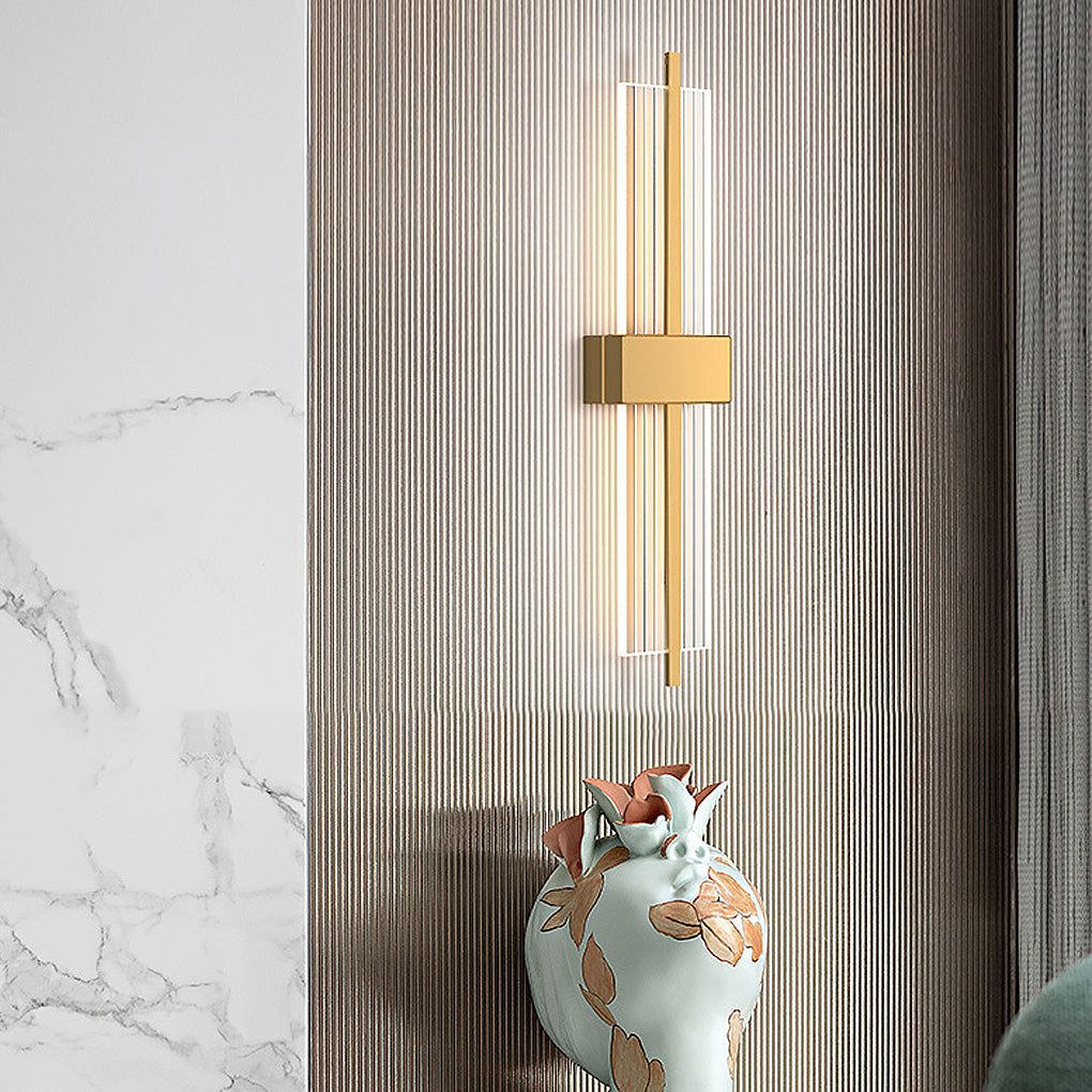 Modern Rectangular Wall Sconce with Warm LED Light