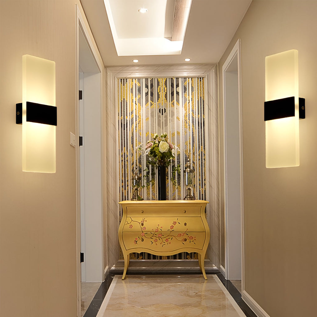 Rectangular Acrylic LED Wall Sconce Modern Minimalist Design