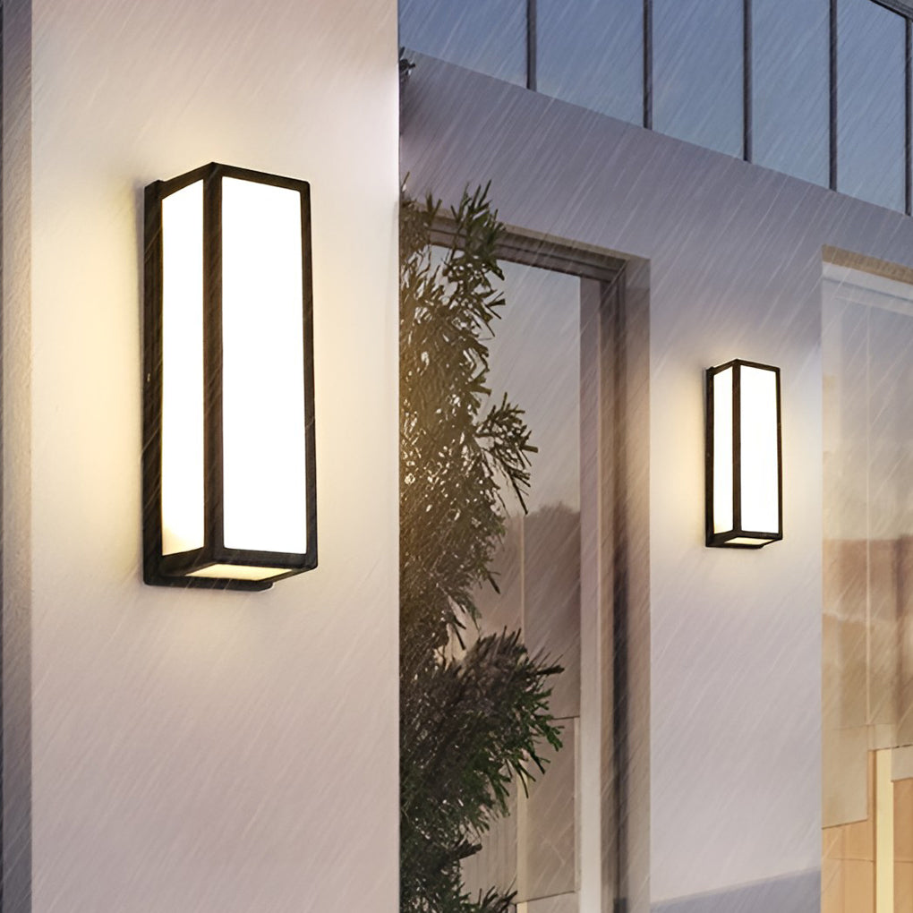 Modern Black Waterproof Motion Sensor LED Outdoor Wall Light