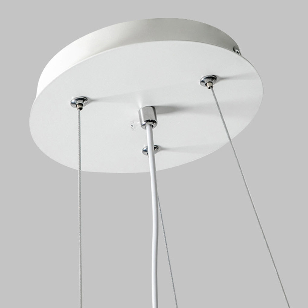 Pumpkin Shape LED Ceiling Light with Stepless Dimming - White