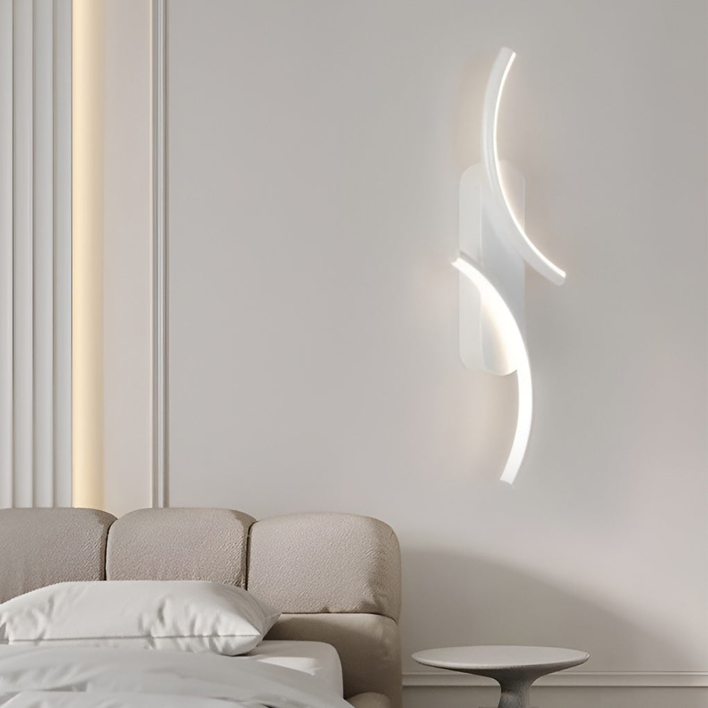 S-Shaped LED Wall Sconce Modern Three-Color Silicone Light