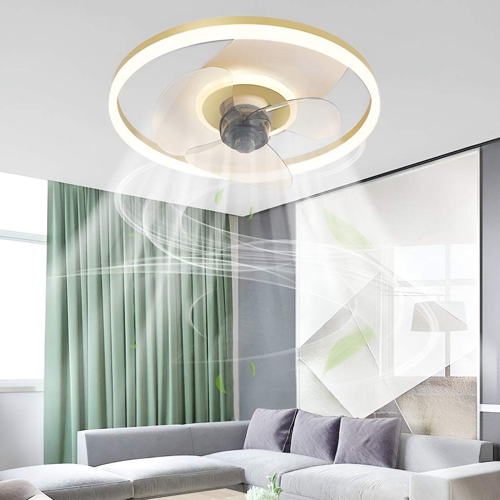 Modern Ceiling Fan Light with Remote & Dimming