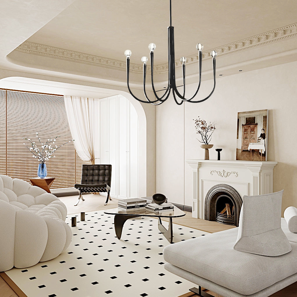 Retro Candlelight Chandelier with 3-Step Dimming LED