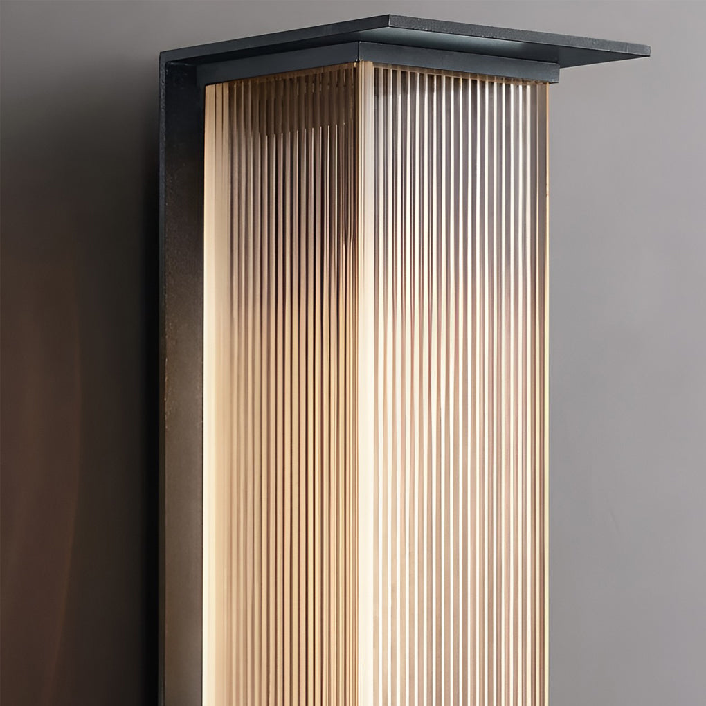 Modern Rectangular LED Outdoor Wall Light - Waterproof Metal Sconce