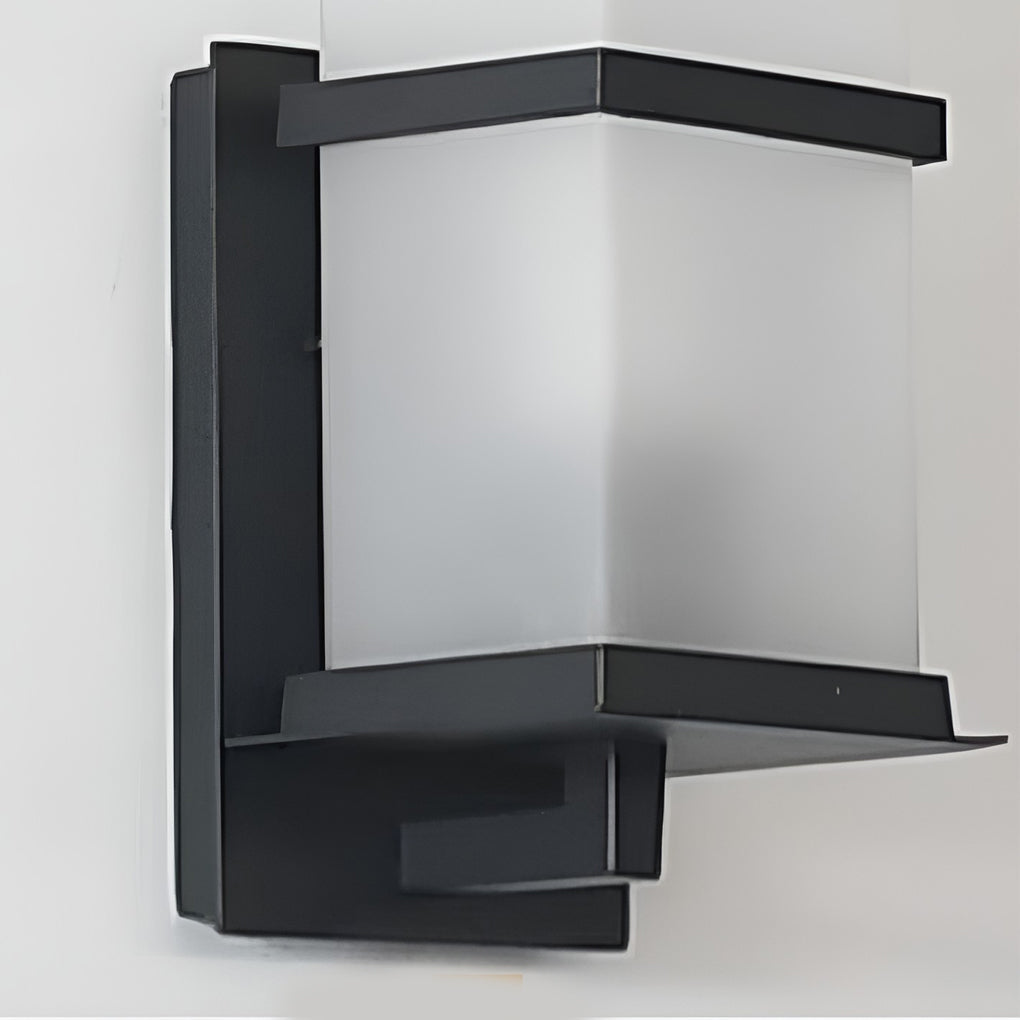 Industrial Waterproof Outdoor Wall Sconce Aluminum Glass LED