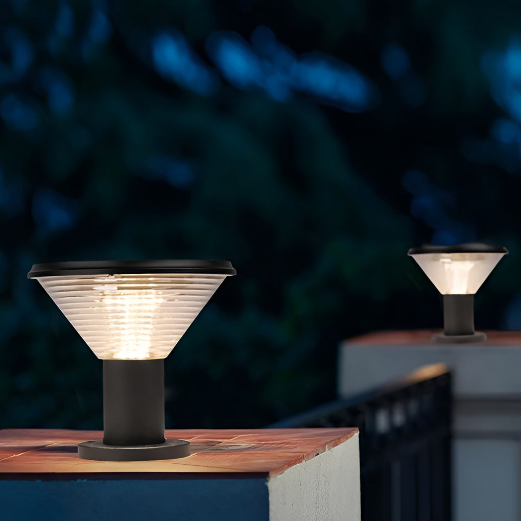 Solar Fence Post Light with Remote Control & Light Sensor