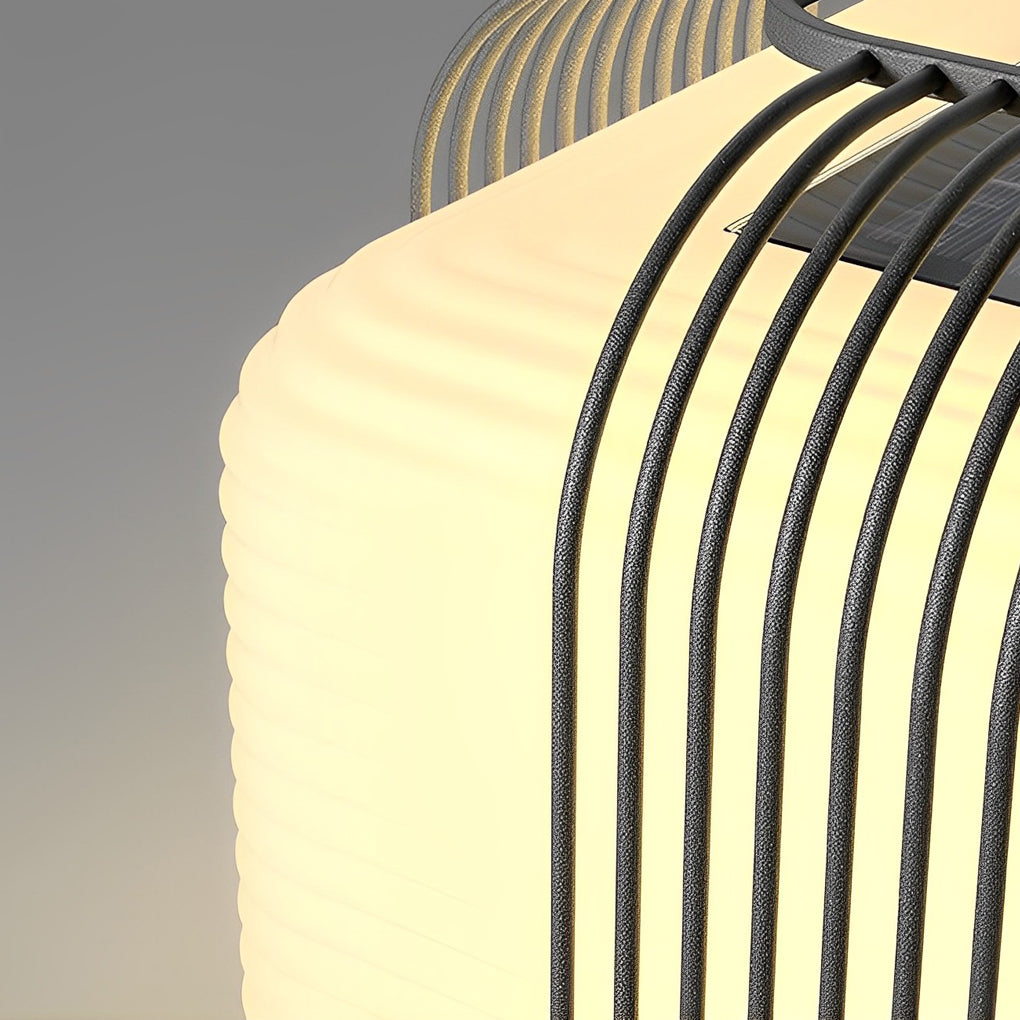 Modern Square LED Outdoor Post Light - Stainless Steel & PE Shade