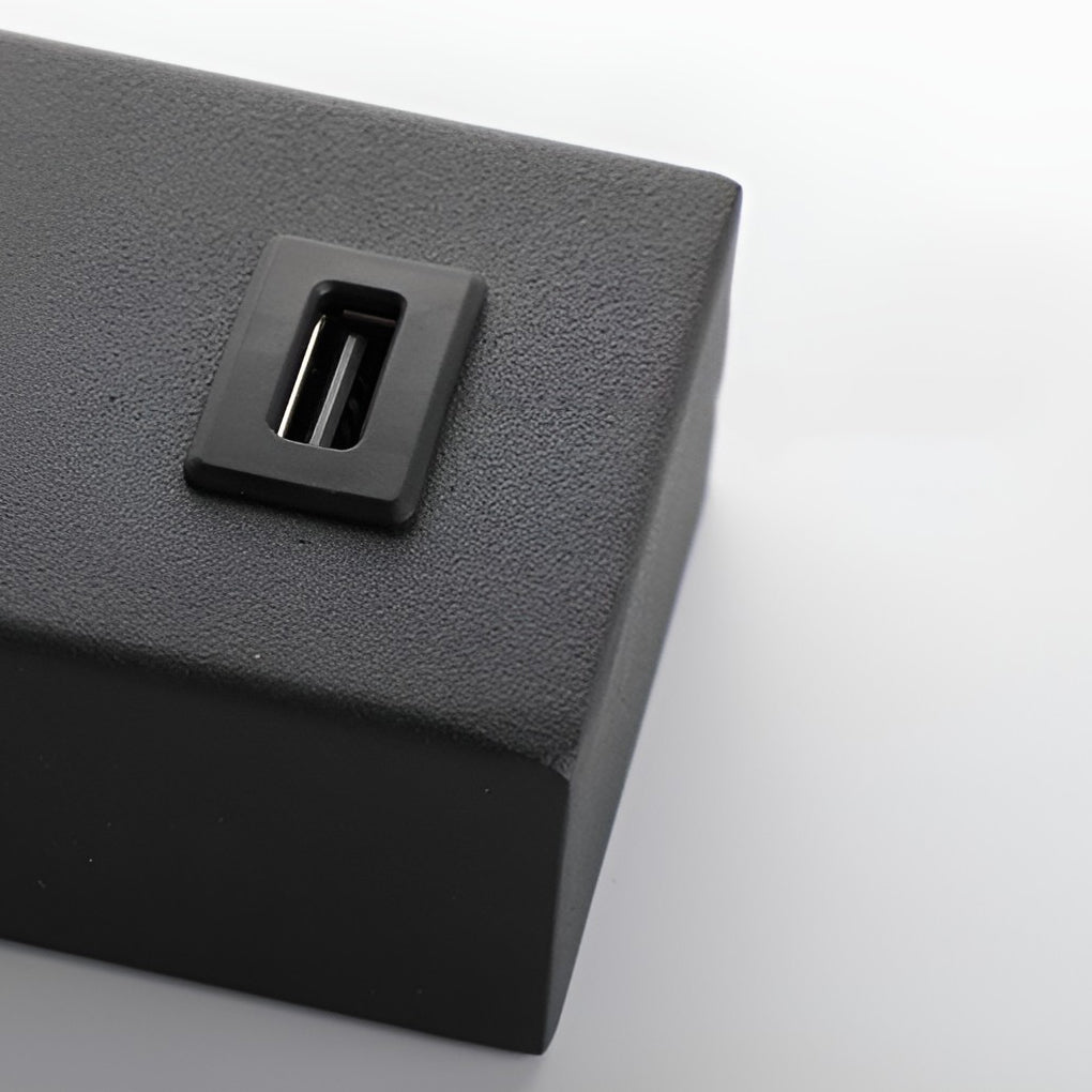 Rectangular LED Wall Lamp with Switch & USB Charging Port