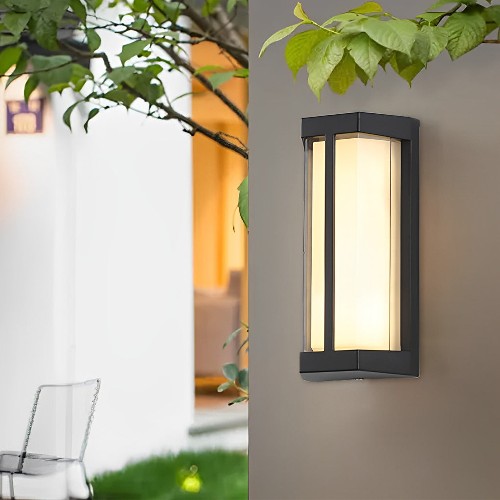 Waterproof Double Acrylic Shade LED Modern Outdoor Wall Light