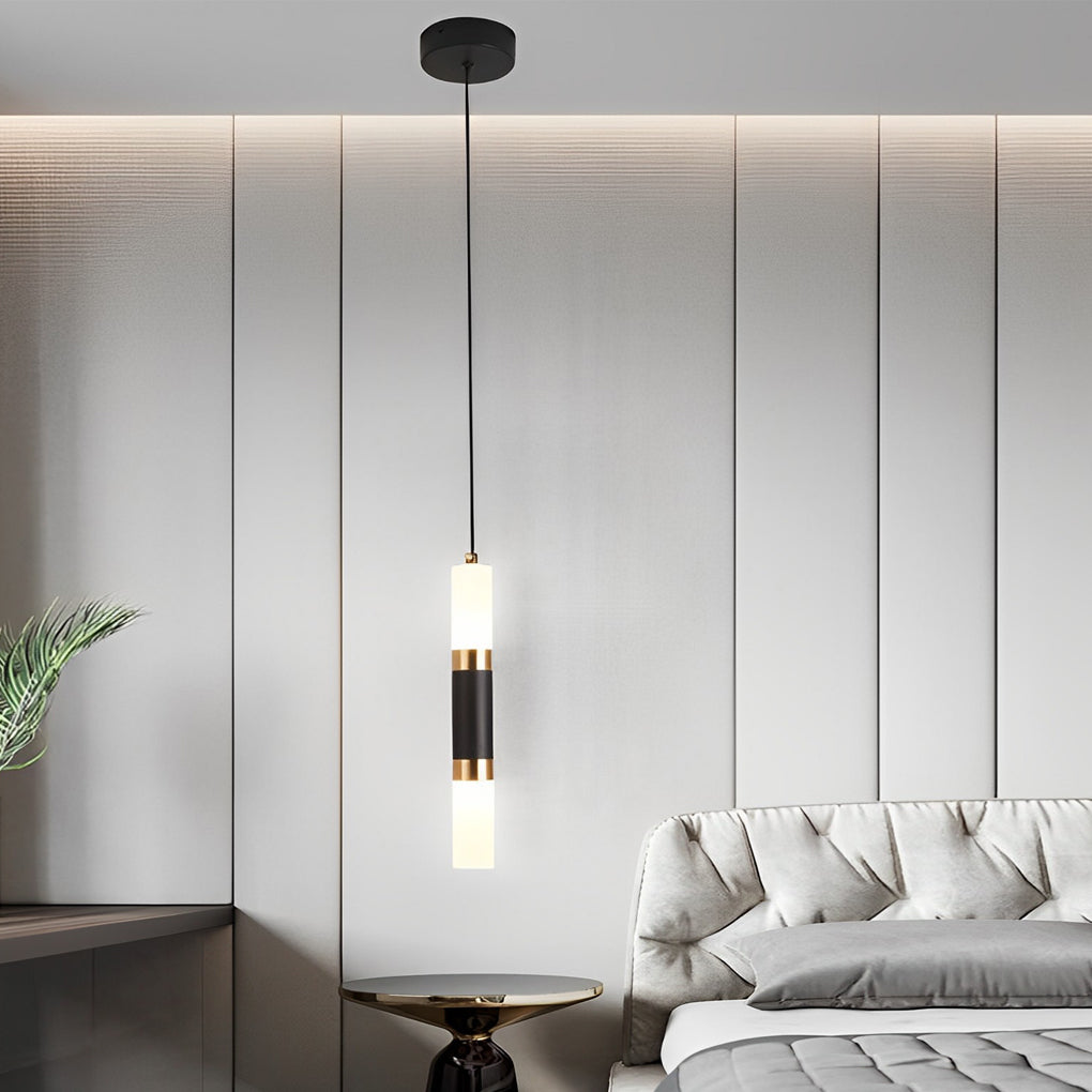 Modern LED Pendant Light Black Aluminum Acrylic Kitchen Island