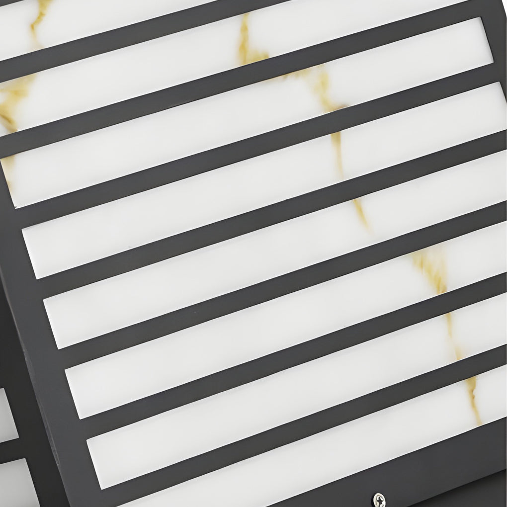 Modern Square Solar LED Outdoor Post Light | Dual Power IP65