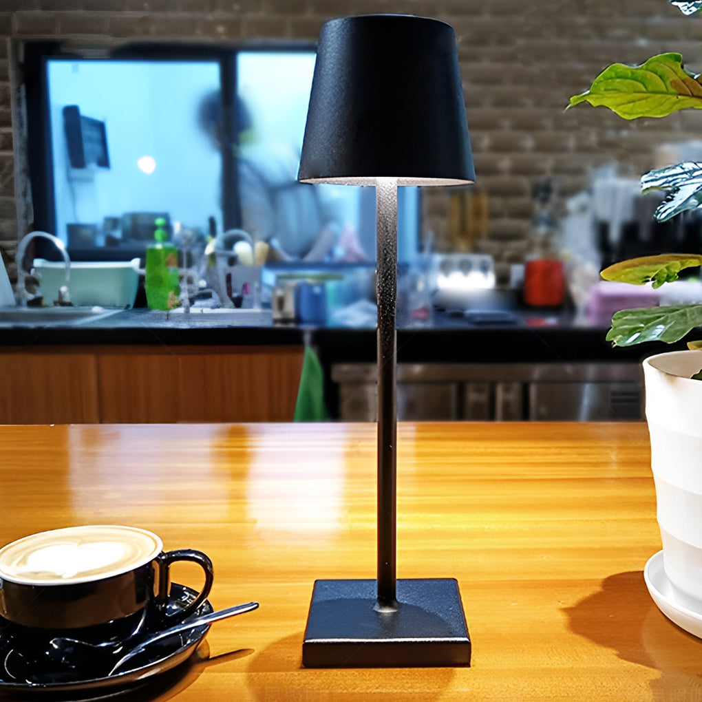 Modern Aluminum Rechargeable Touch Control Portable Table Lamp