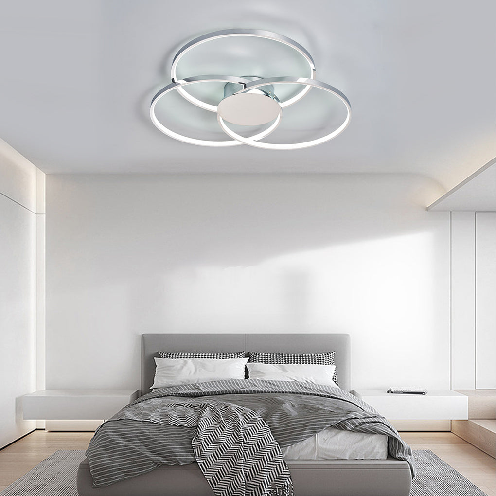 Three Rings Modern Nordic Ceiling Light with Stepless Dimming