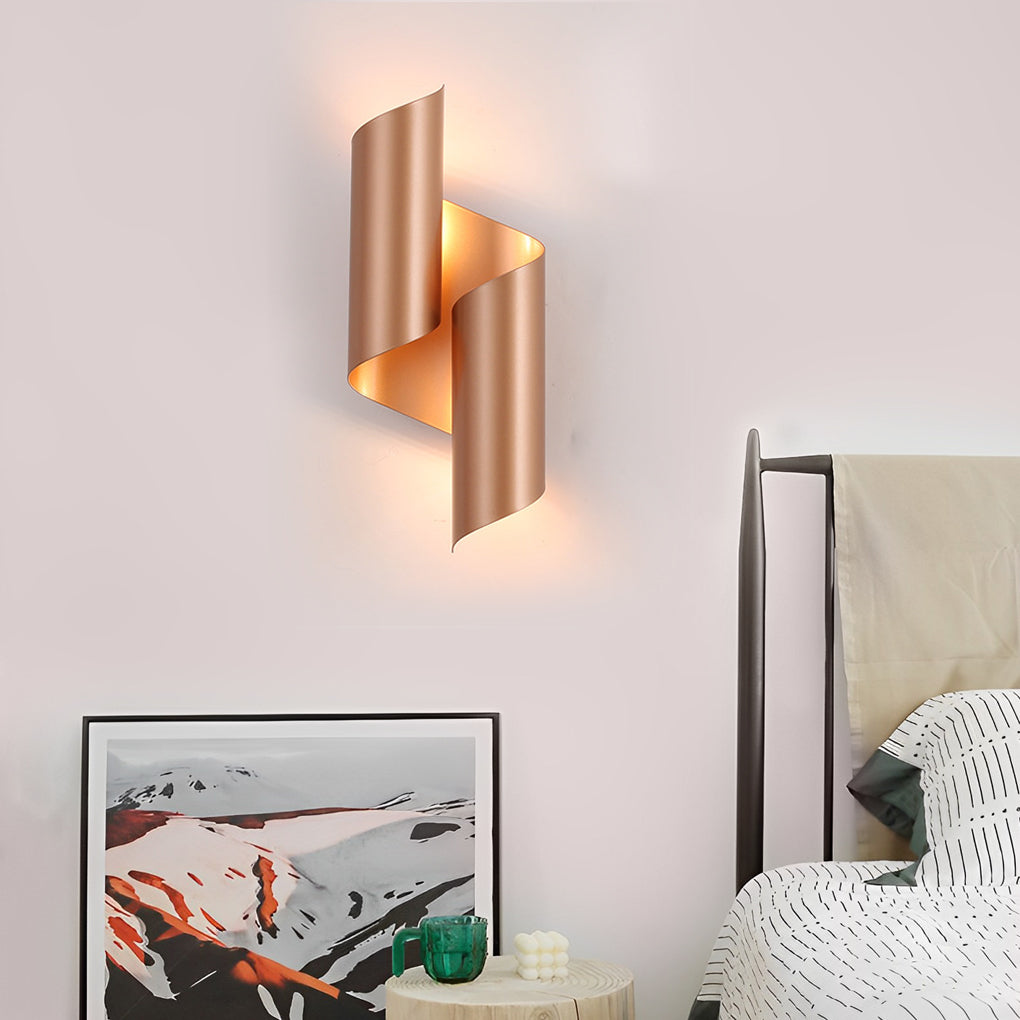 Geometric Up Down Wall Sconce Set - Modern Metal Lighting (2pcs)