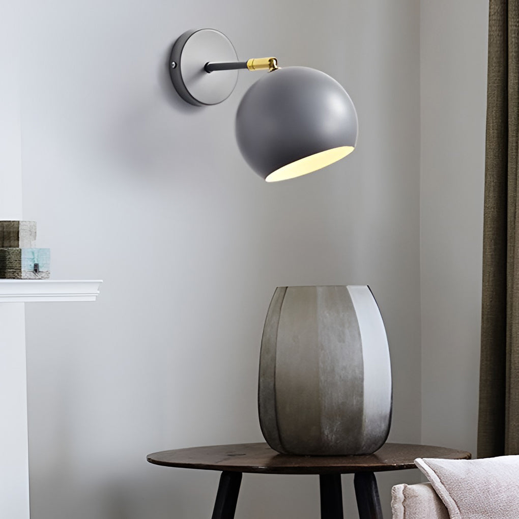 Adjustable Hemispherical Wall Sconce - Modern Nordic Metal Lamp