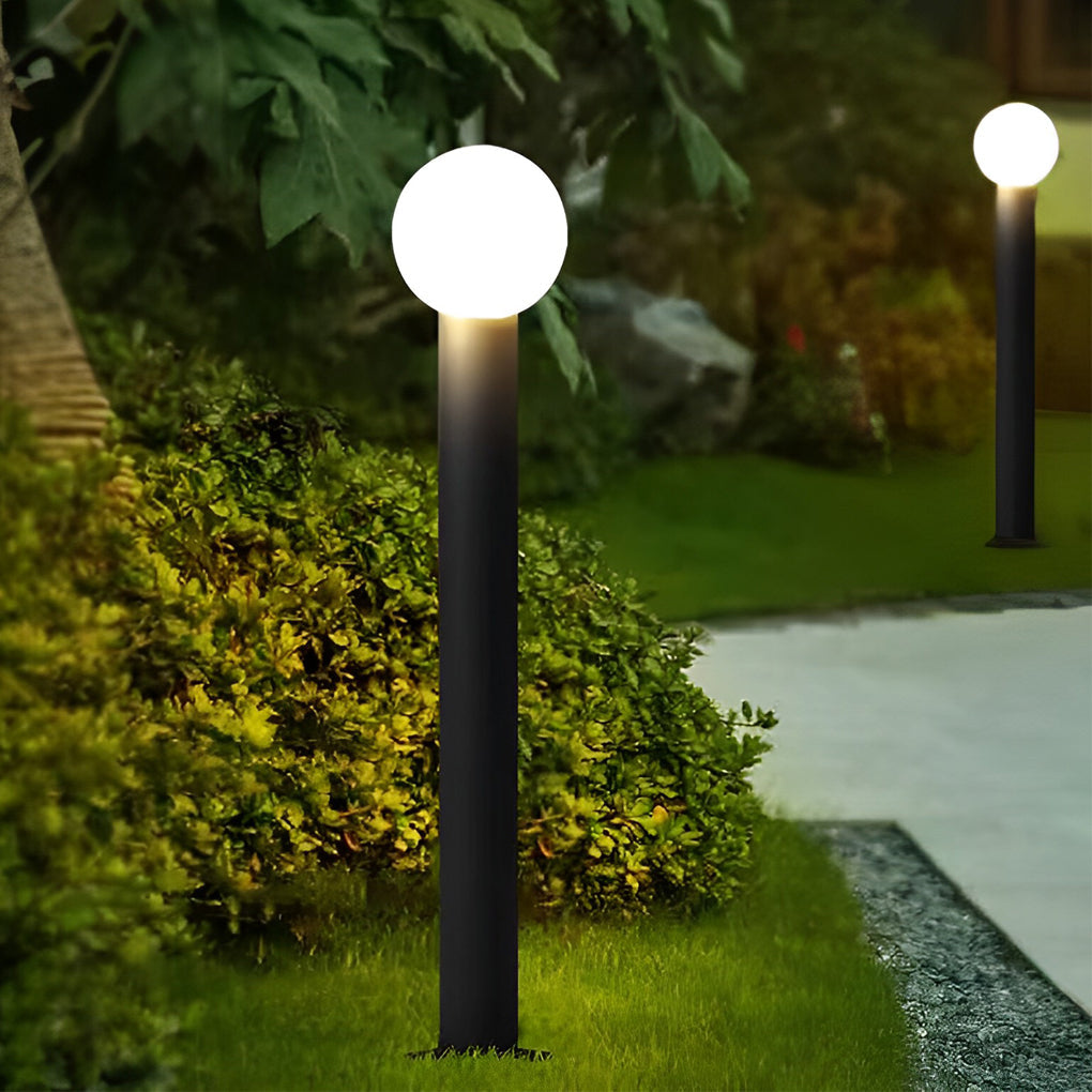 Modern Round Ball LED Pathway Light - Waterproof Outdoor Garden