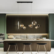 Modern Glass Bubble Chandelier – Black Nordic Pendant Light