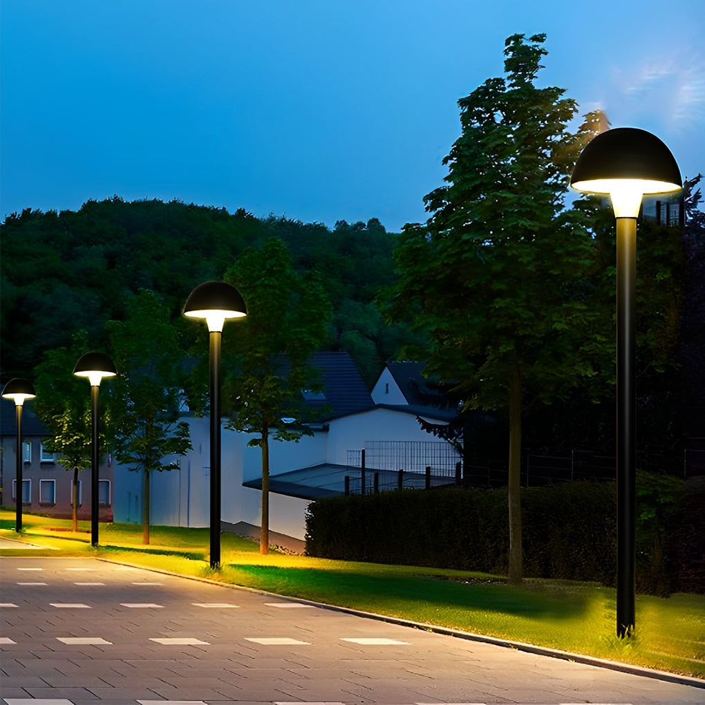 Modern Mushroom Outdoor LED Lawn Lamp - Aluminum & Acrylic