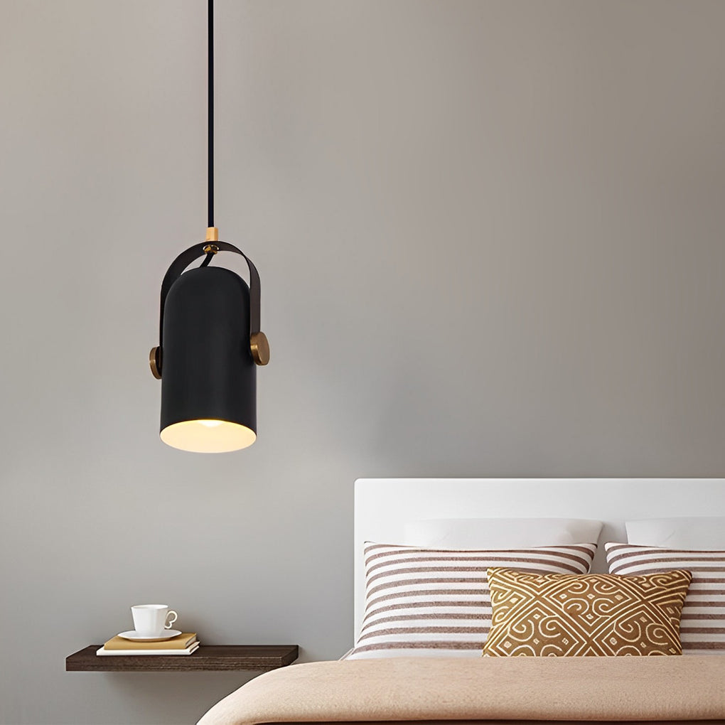 Adjustable Industrial Pendant Light - Black Aluminum Alloy