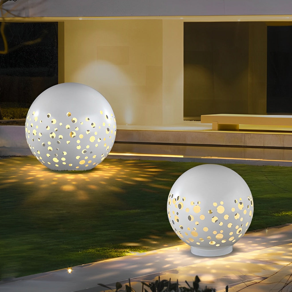 Modern White Steel Outdoor Post Light - IP65 Waterproof Lawn Lantern