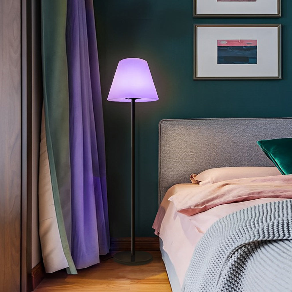 Smart RGB LED Floor Lamp with Metal Base and PE Shade