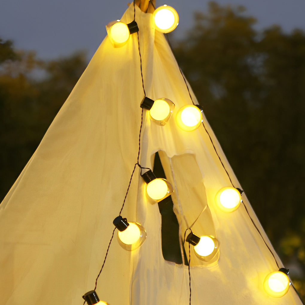 Solar LED Outdoor String Lights with 40 Bulbs - Multi-Power Mode
