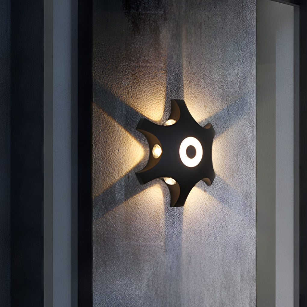 Flower Shaped LED Waterproof Outdoor Wall Sconce Aluminum