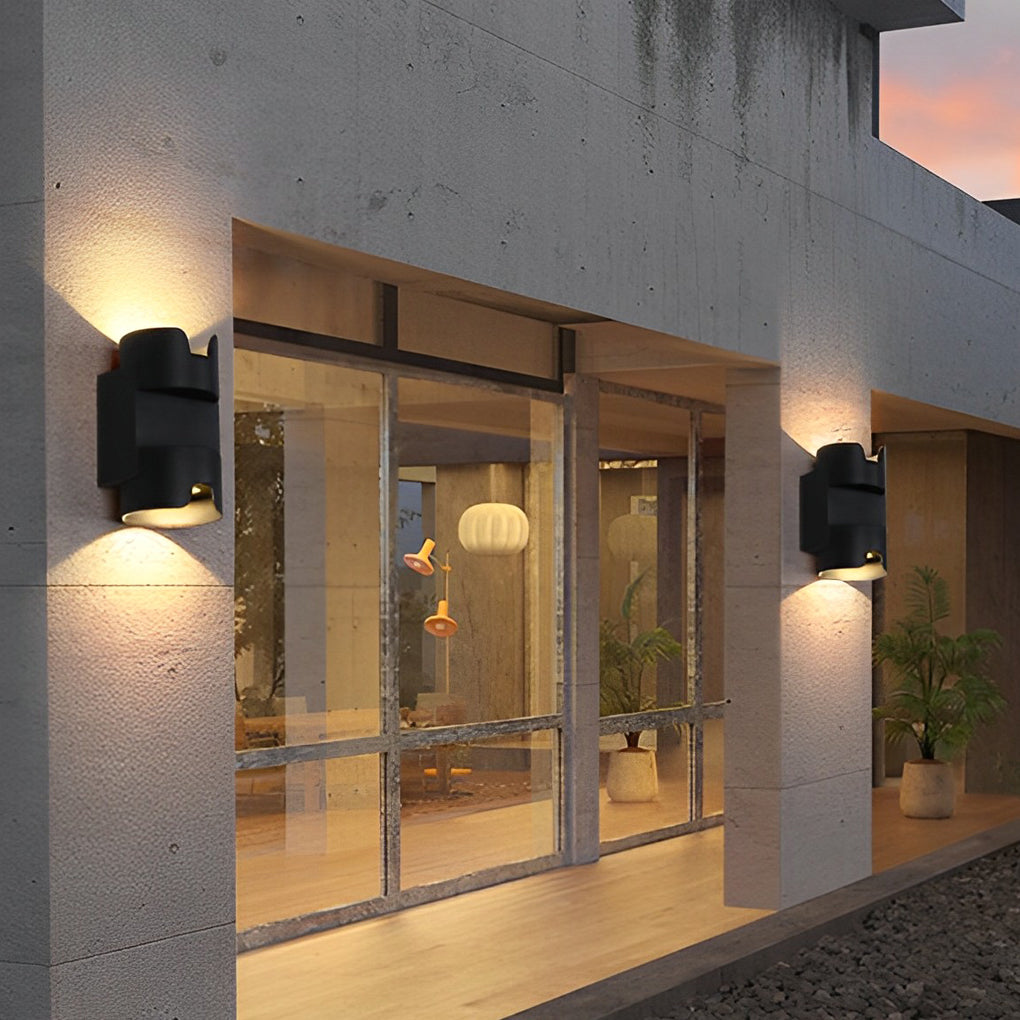 Modern Black Aluminum Waterproof Up Down LED Outdoor Wall Light