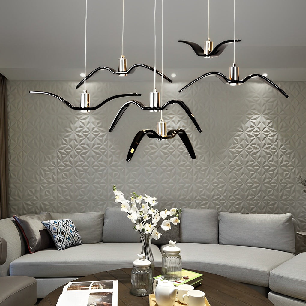 Seagull Wing LED Pendant Light – Modern Sculptural Ceiling Lamp
