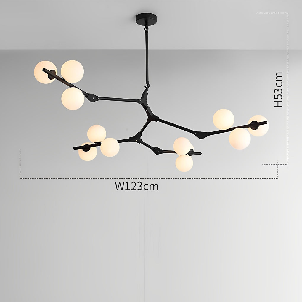 Modern Minimalist Cluster Chandelier – Metal Glass Pendant Light