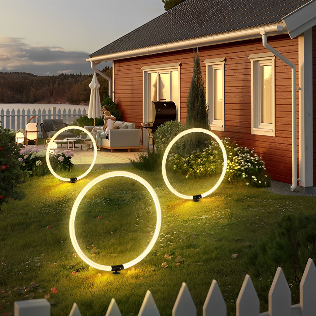 Ring LED Landscape Lamp Modern Waterproof Outdoor Lighting
