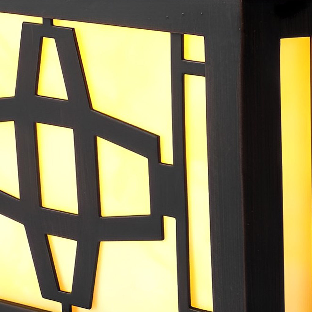 Modern LED Outdoor Post Light - Stainless Steel & Marble Finish