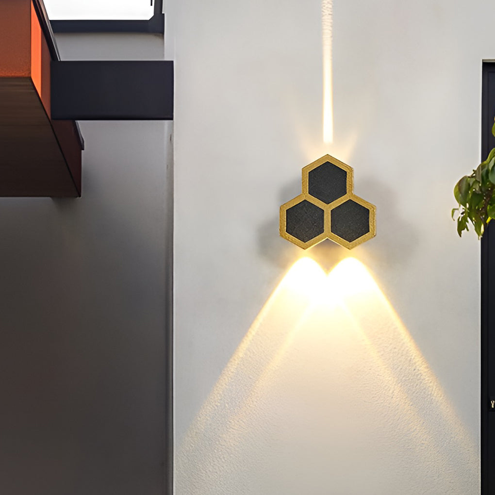 Beehive LED Wall Washer Light Waterproof Outdoor Up Down Sconce