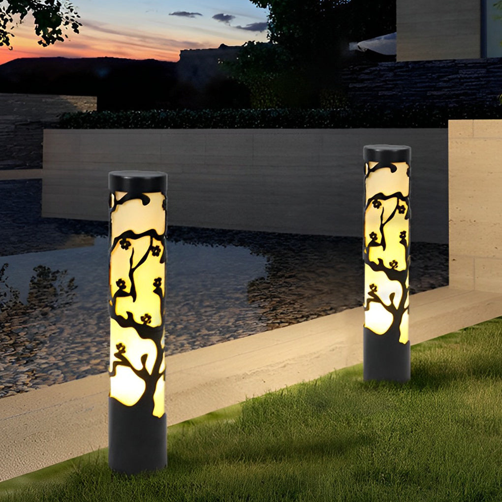 Black Wintersweet Pathway Lights - Modern Outdoor Landscape Lighting